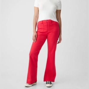 Gap 
High Rise Wide Leg Pants
Red
Size 31 Tall